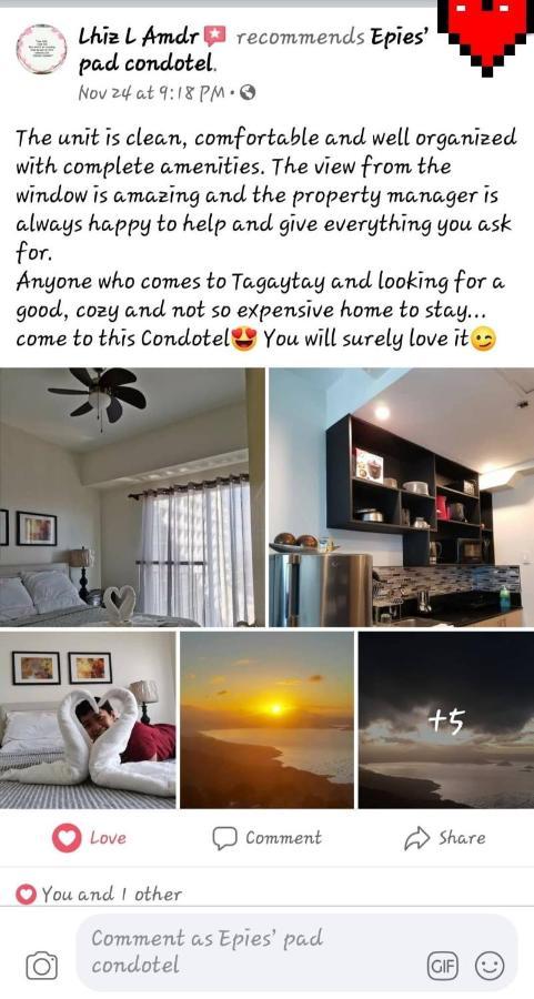 Epie'S Pad Lejlighed Tagaytay City Eksteriør billede